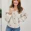Snowflake Jacquard Button Down Knit Cardigan