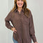 Pinstripe Collared Button Down Long Sleeve Shirt