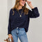 Striped Crew Neck Boxy Pullover Sweater