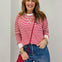Striped Banded Long Sleeve Pullover Top
