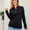 Quarter Concho Button Down Long Sleeve Top