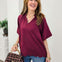 Sophisticated Scalloped Puff Sleeve Blouse