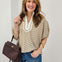 Polka Dot V-Neck Peplum Blouse