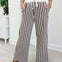 Vertical Striped Wide Leg Pants