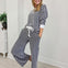 Striped Ribbed Pullover & Pants Set