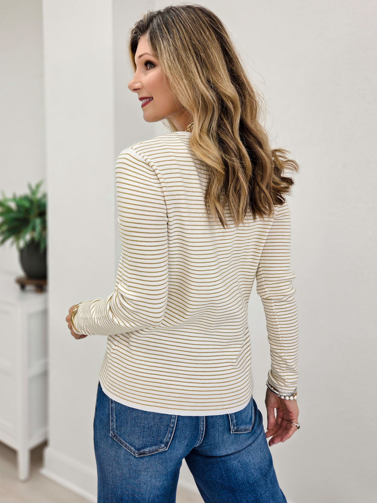Basic Pinstriped Sweater