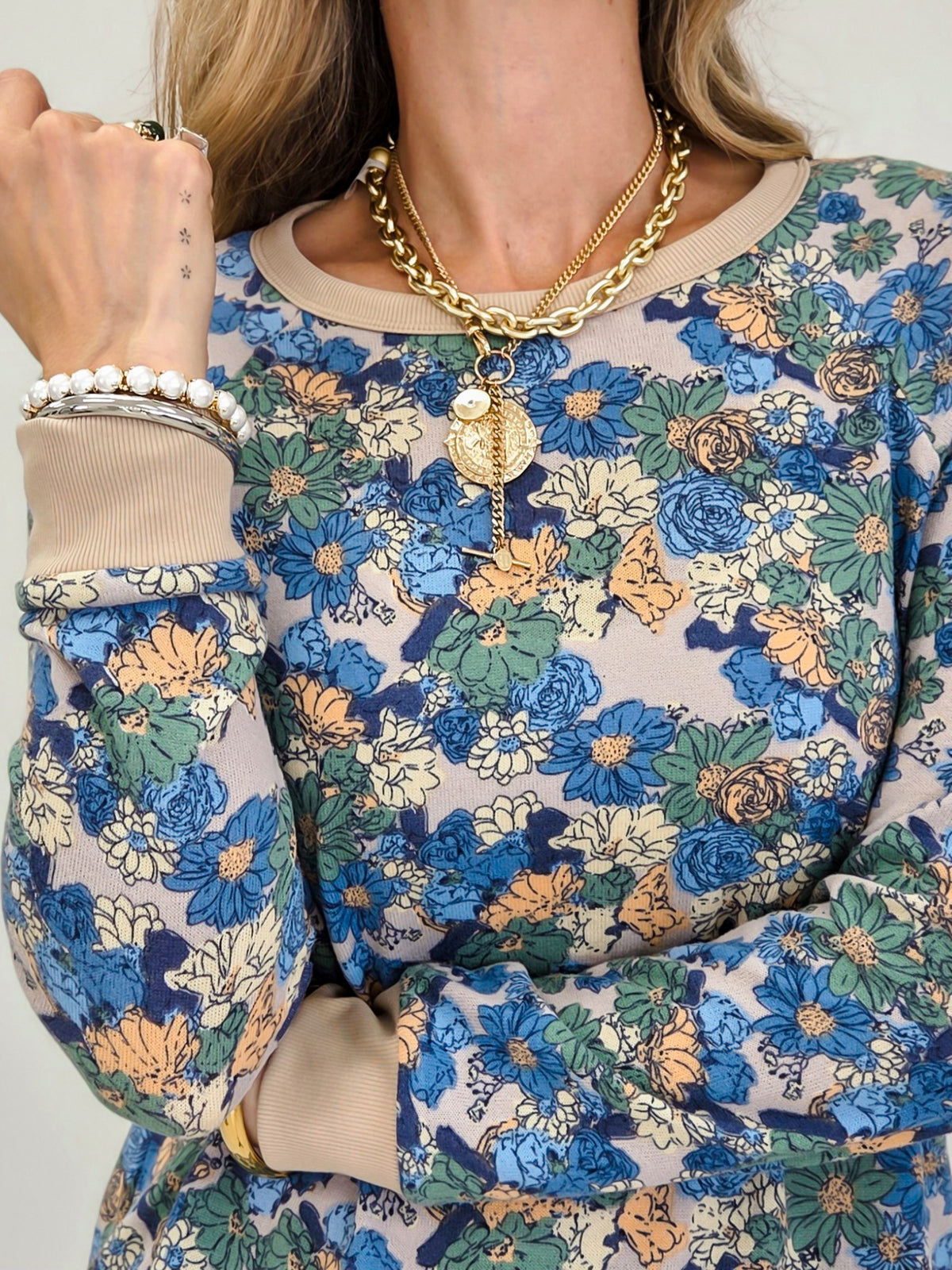 Raglan Hacci Floral Top