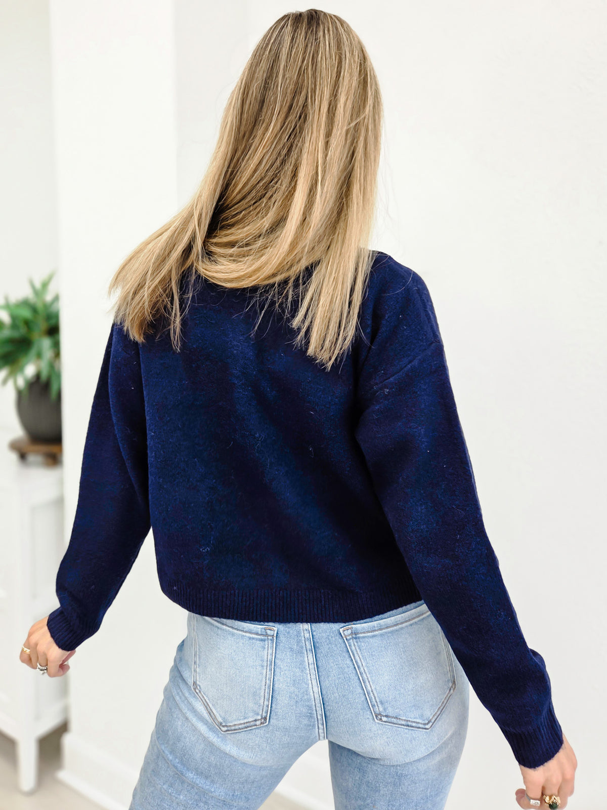 Horse Jacquard Button Down Cardigan
