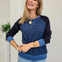 Color Blocked Loose Fit Striped Sweatshirt