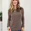 LONG SLEEVE BASIC STRIPED JERSEY TOP