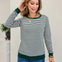 Striped Terry Basic Sweatshirt