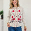 Flower Jacquard Button Down Cardigan