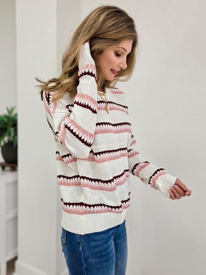 Honeycomb Multi Striped Sweater