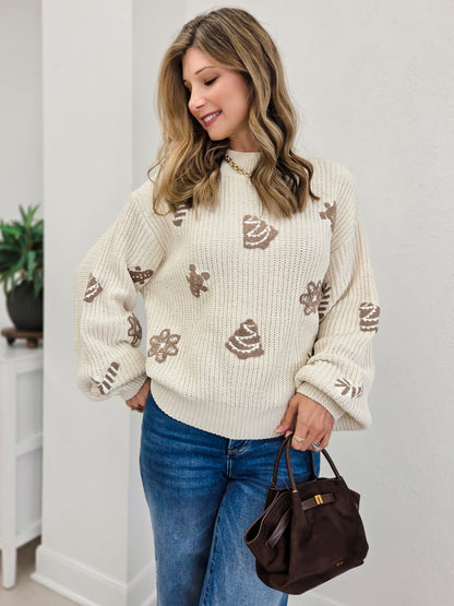Cropped Christmas Inspired Cozy Chenille Sweater