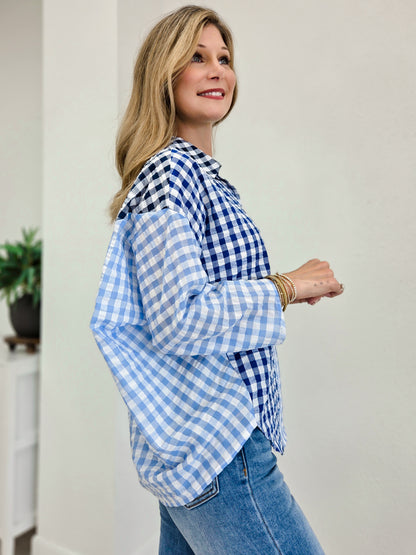 Gingham Girl Half Sleeve Blouse
