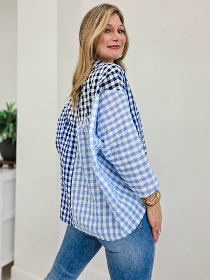 Gingham Girl Half Sleeve Blouse