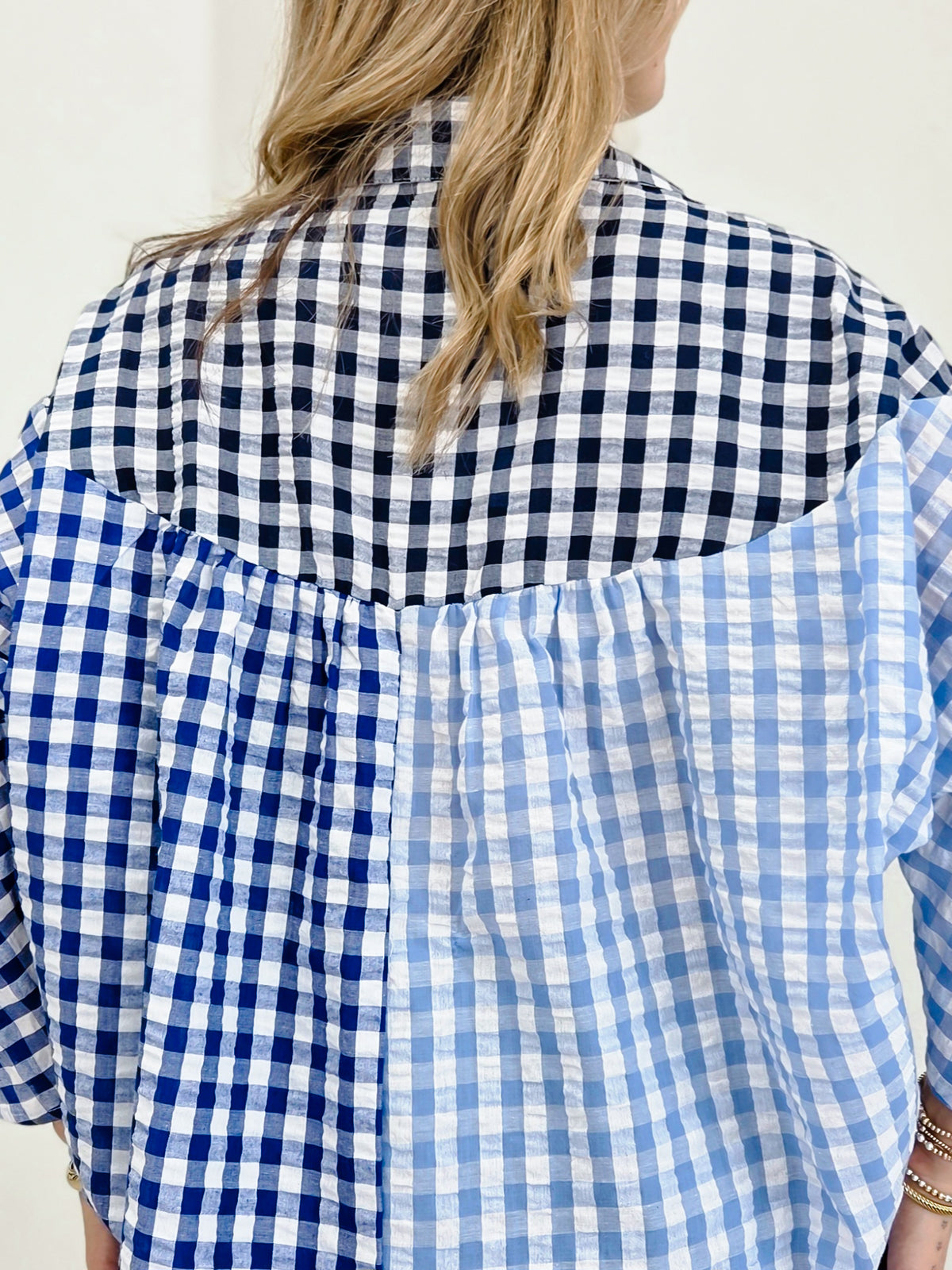 Gingham Girl Half Sleeve Blouse