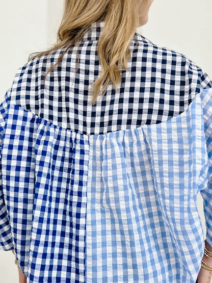 Gingham Girl Half Sleeve Blouse