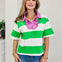 Country Club Cutie Short Sleeve Top With Ruffle Detail
