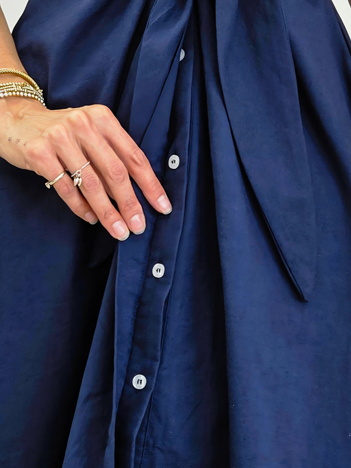 Elodie Cotton Shirt Dress With Front Tie Detail
