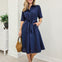 Elodie Cotton Shirt Dress With Front Tie Detail
