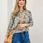 Floral Crew Neck Pullover Sweater