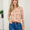 Floral Print Crew Neck Sweater