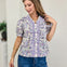 Ruffle Detail Button Down Floral Top
