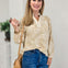 Ruffled Neck Floral Embroidered Top