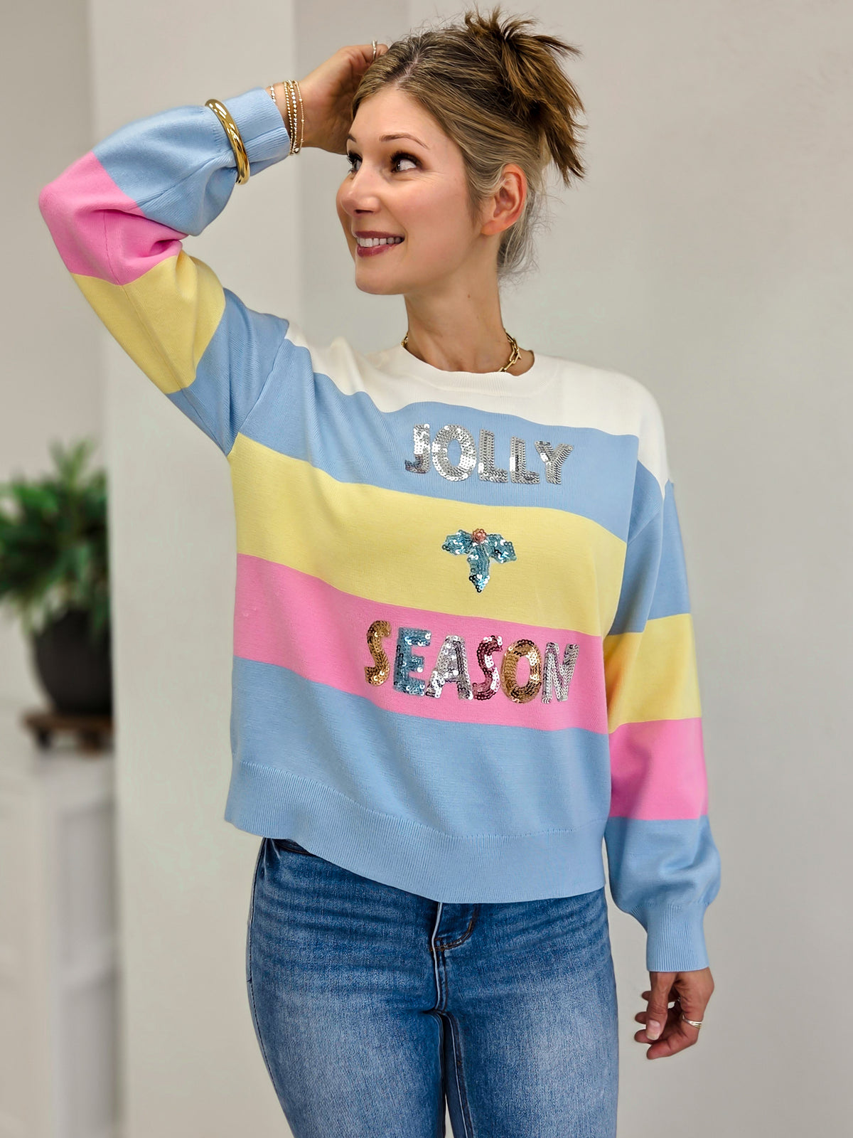 Sequin Jolly Season Sweater