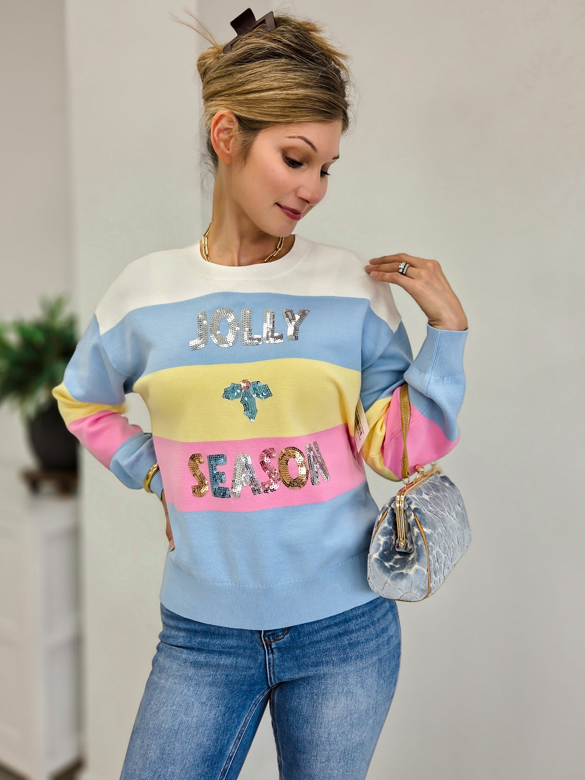 Sequin Jolly Season Sweater