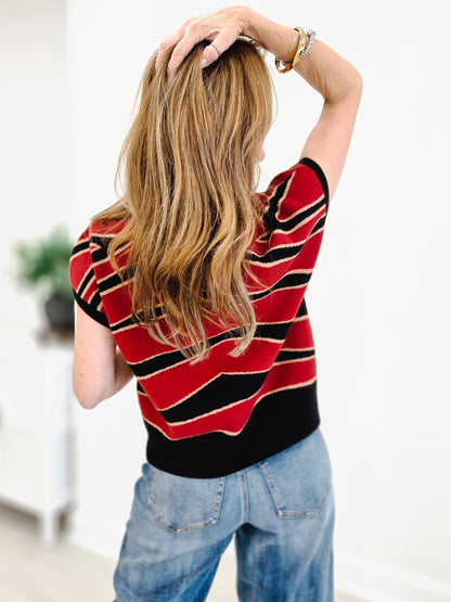 Zebra Pattern Sweater Top