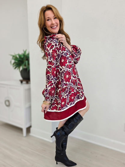Lovely Floral Dress With Ruffle Detail