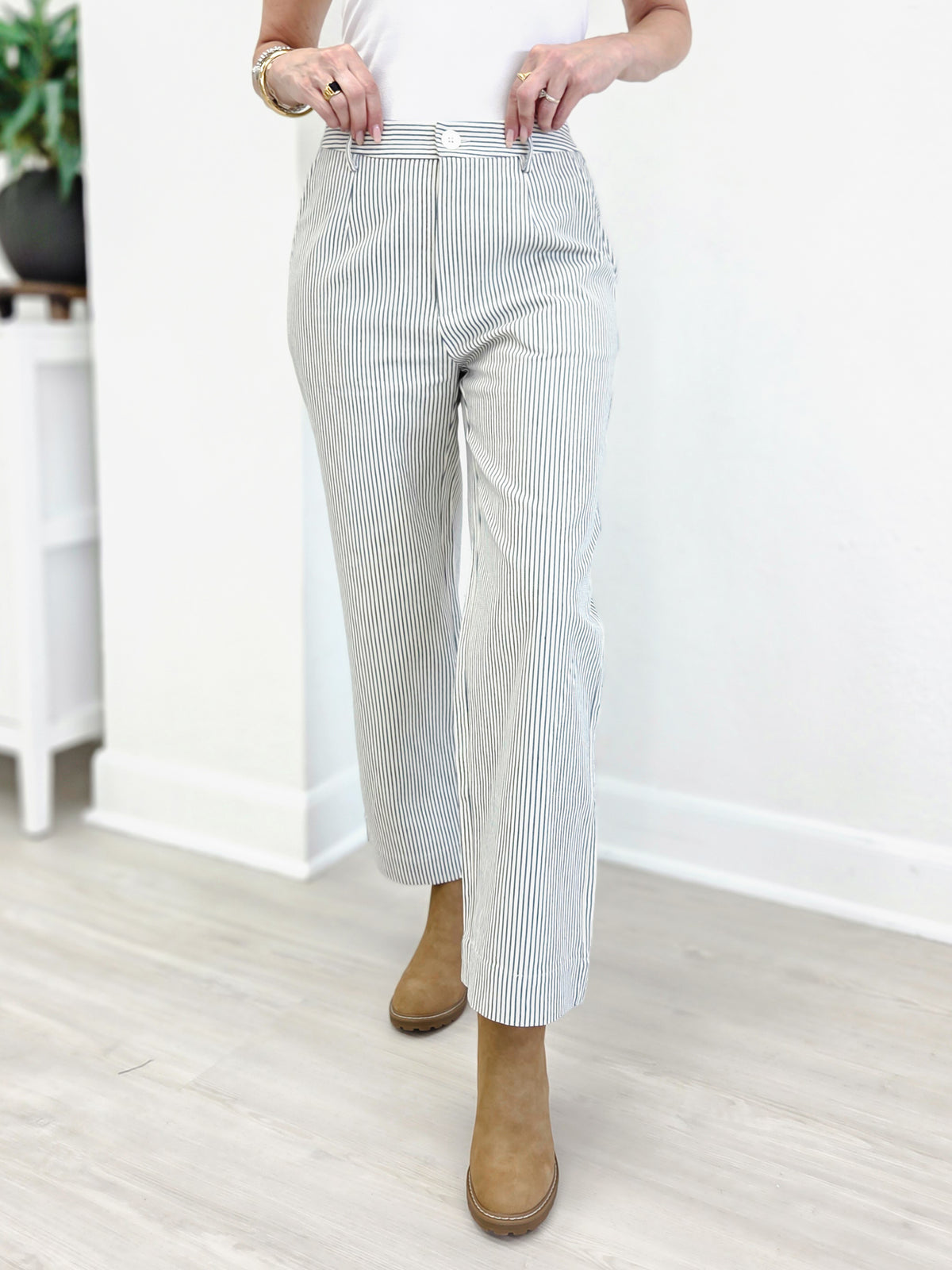 Pinstripe Casual Pants