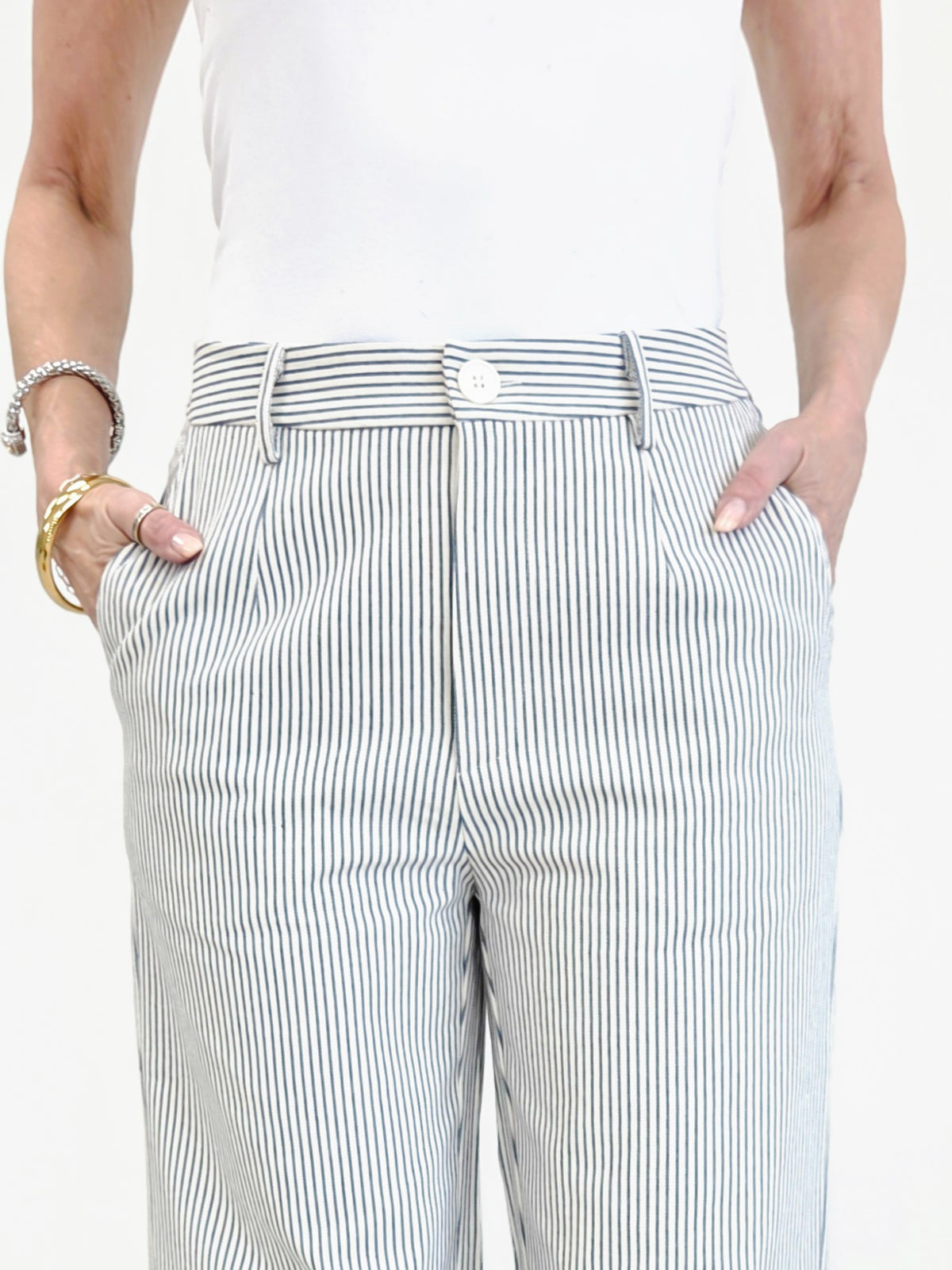Pinstripe Casual Pants