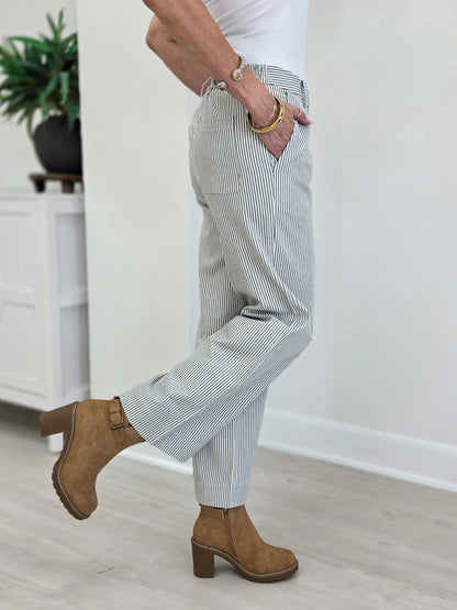 Pinstripe Casual Pants