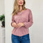 Two Tone Knit Button Top