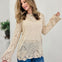 Pointelle Long Sleeve Sweater