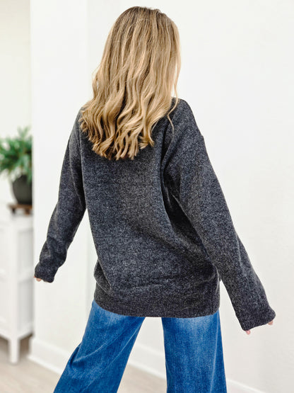 Oversized Button Down Cardigan with Pockets