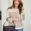 Dainty Floral Quilted Contrast Panel Pullover