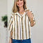 Simply Striped Button Down  Blouse