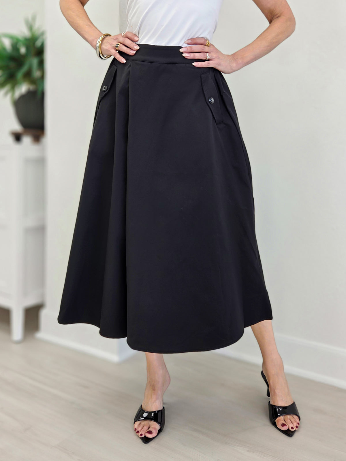 Sandy Poplin Wide Leg Pants