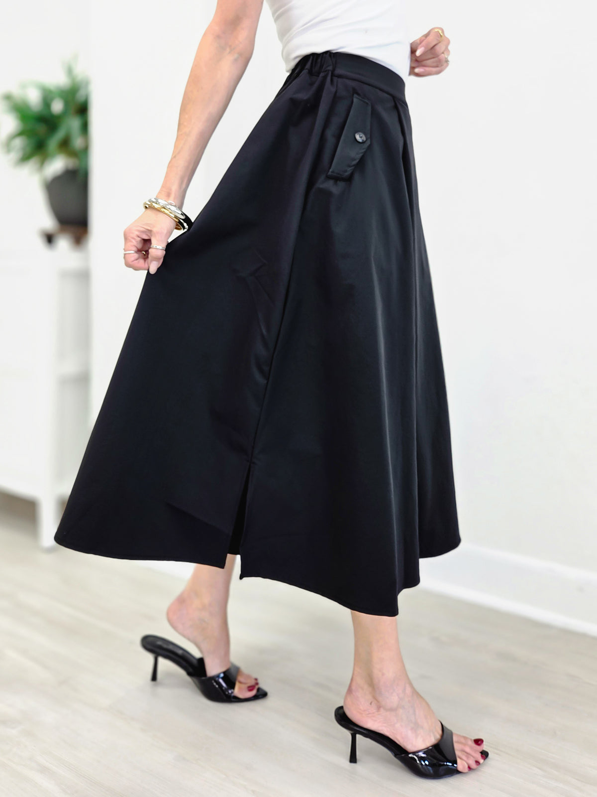 Sandy Poplin Wide Leg Pants