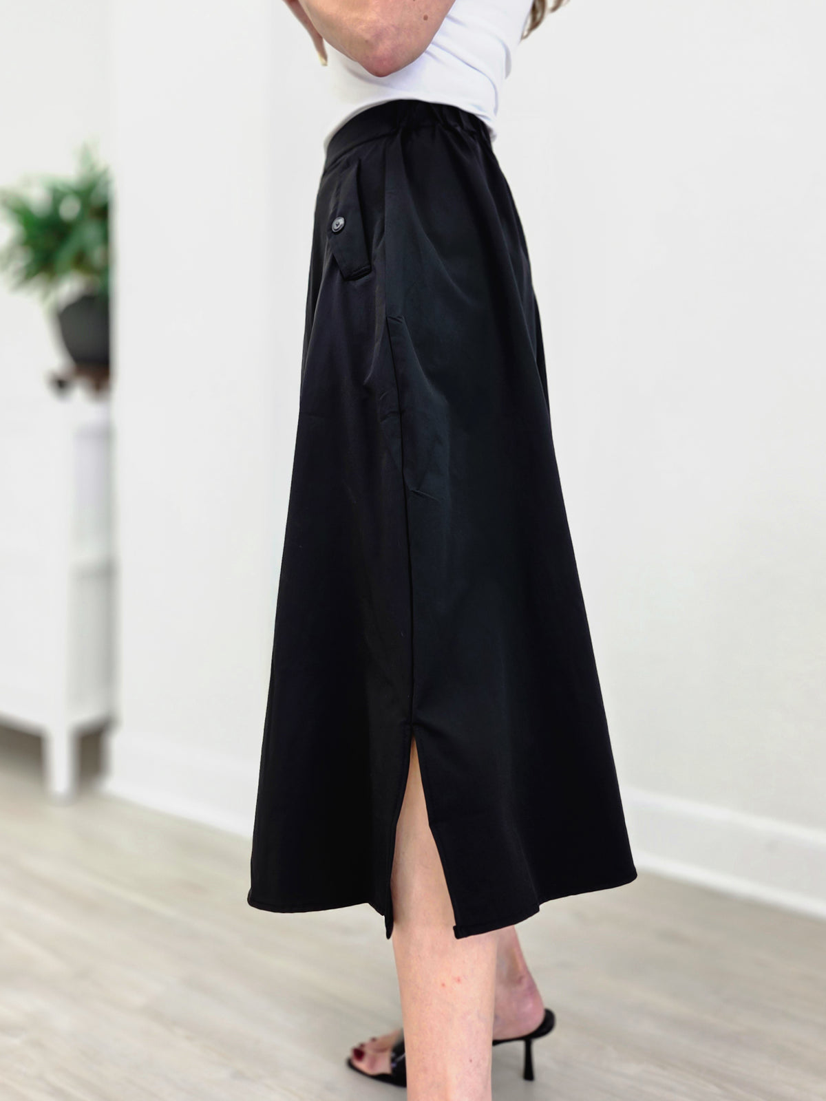 Sandy Poplin Wide Leg Pants