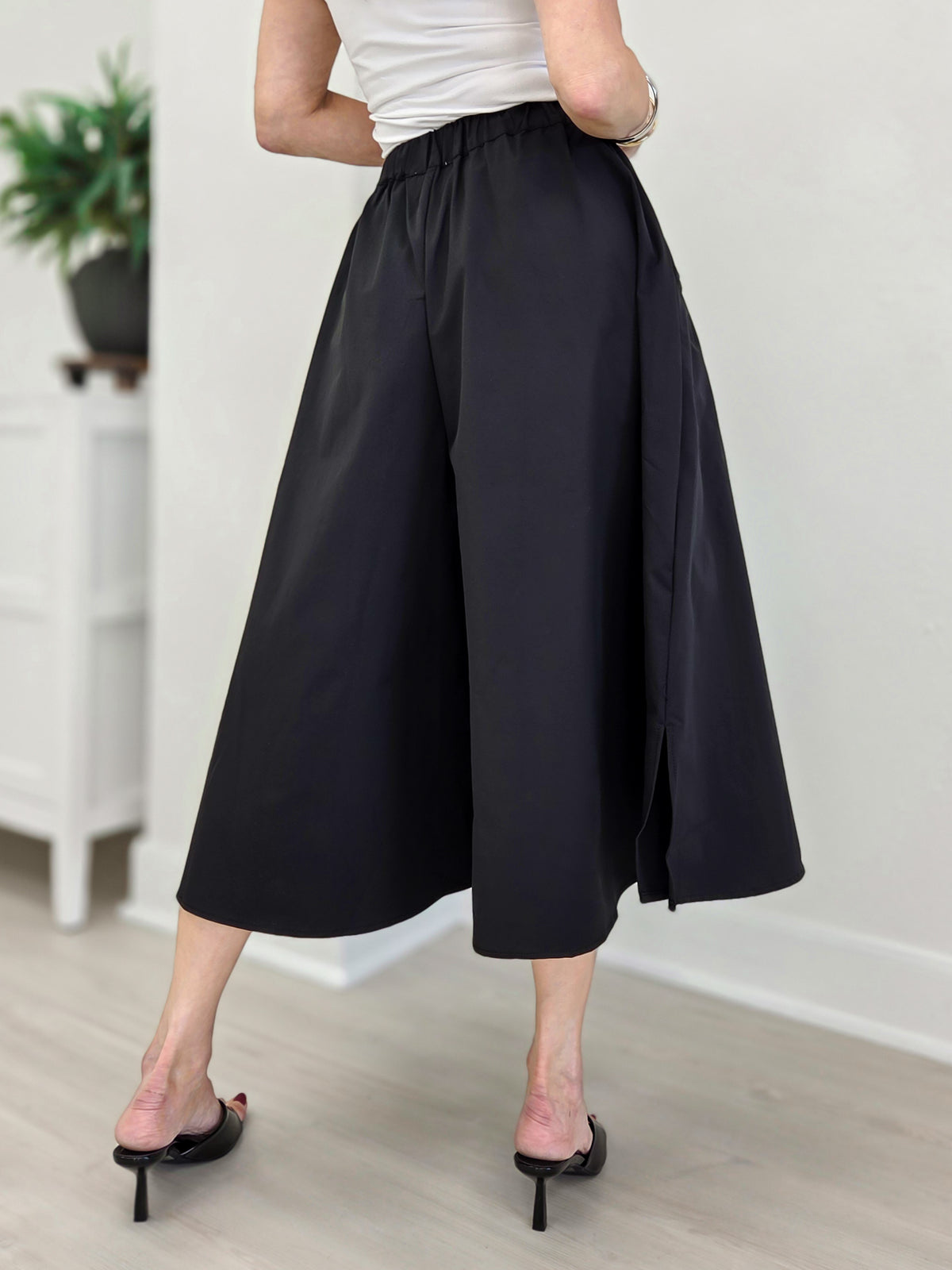 Sandy Poplin Wide Leg Pants