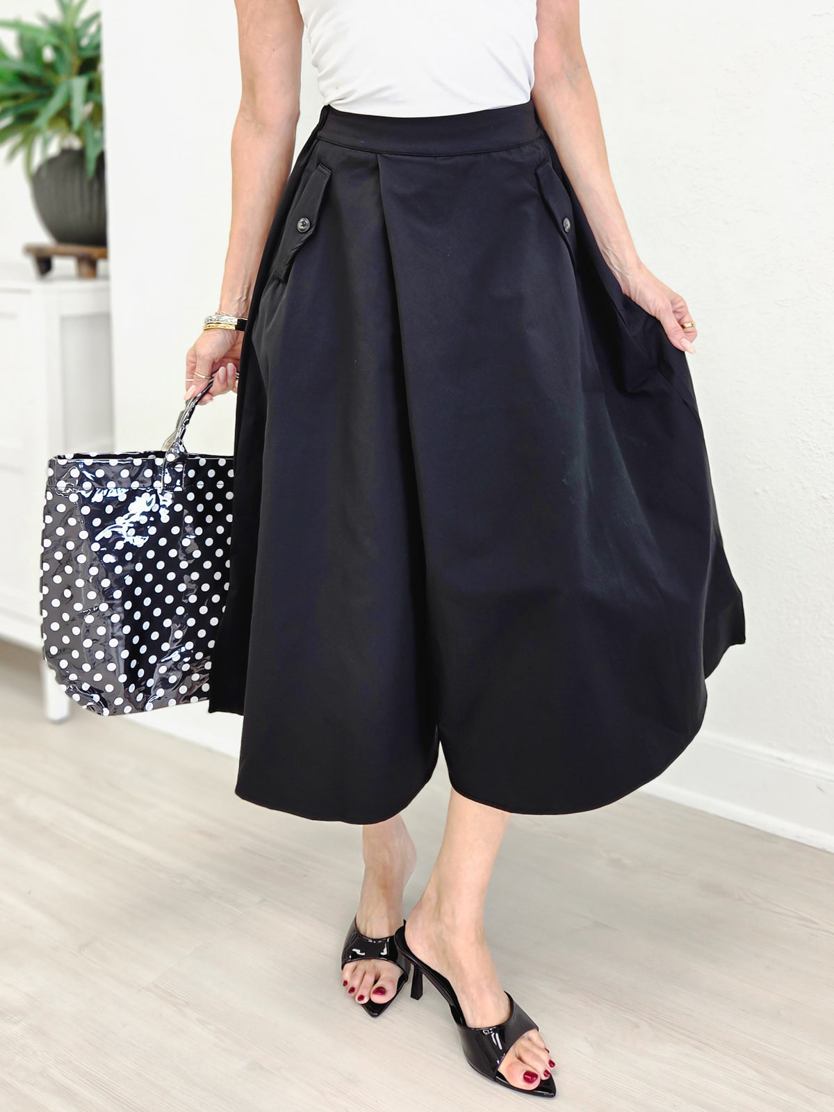 Sandy Poplin Wide Leg Pants