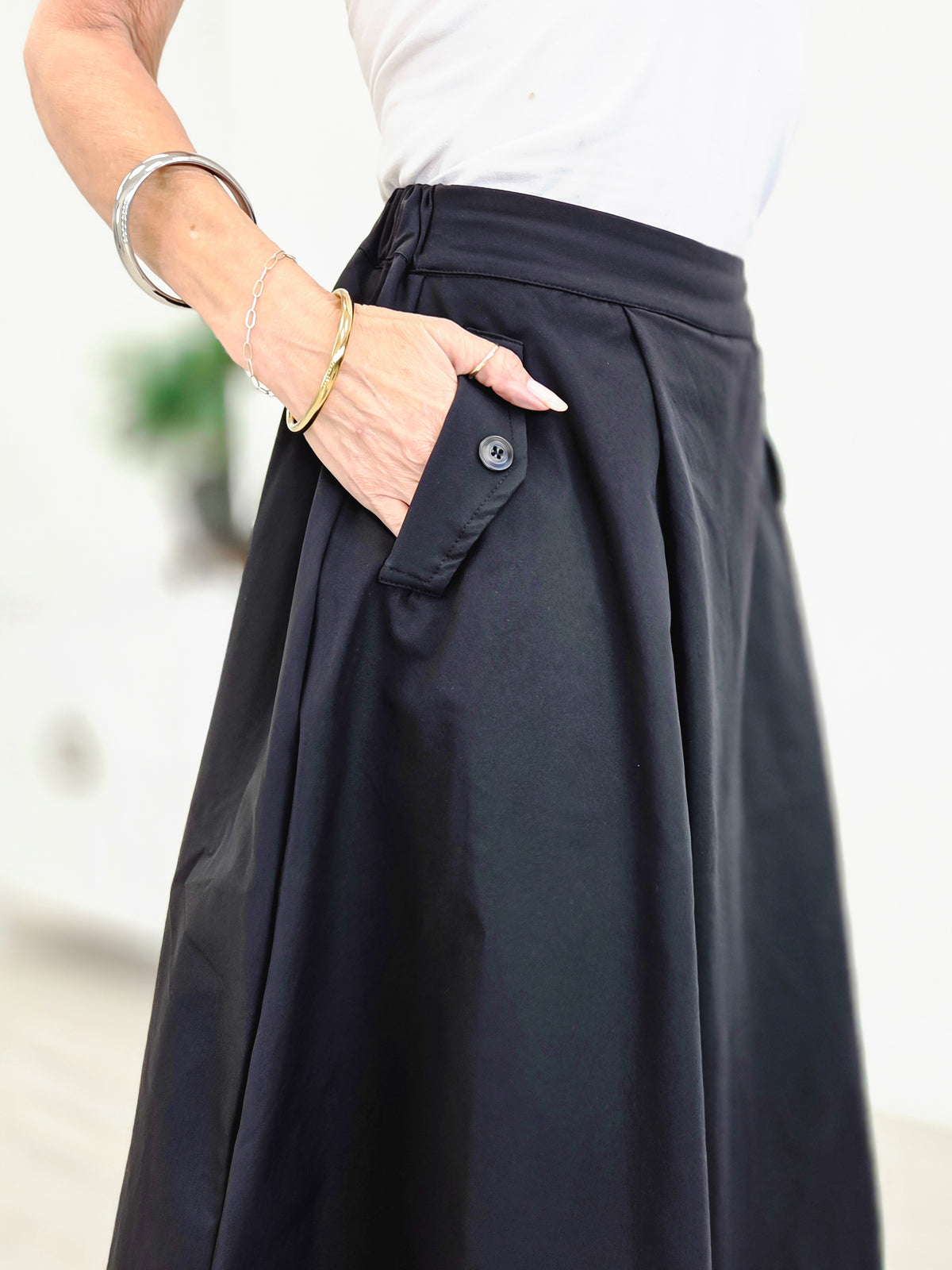 Sandy Poplin Wide Leg Pants