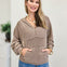 Stretchy Corduroy Inspired Half Zip Hoodie