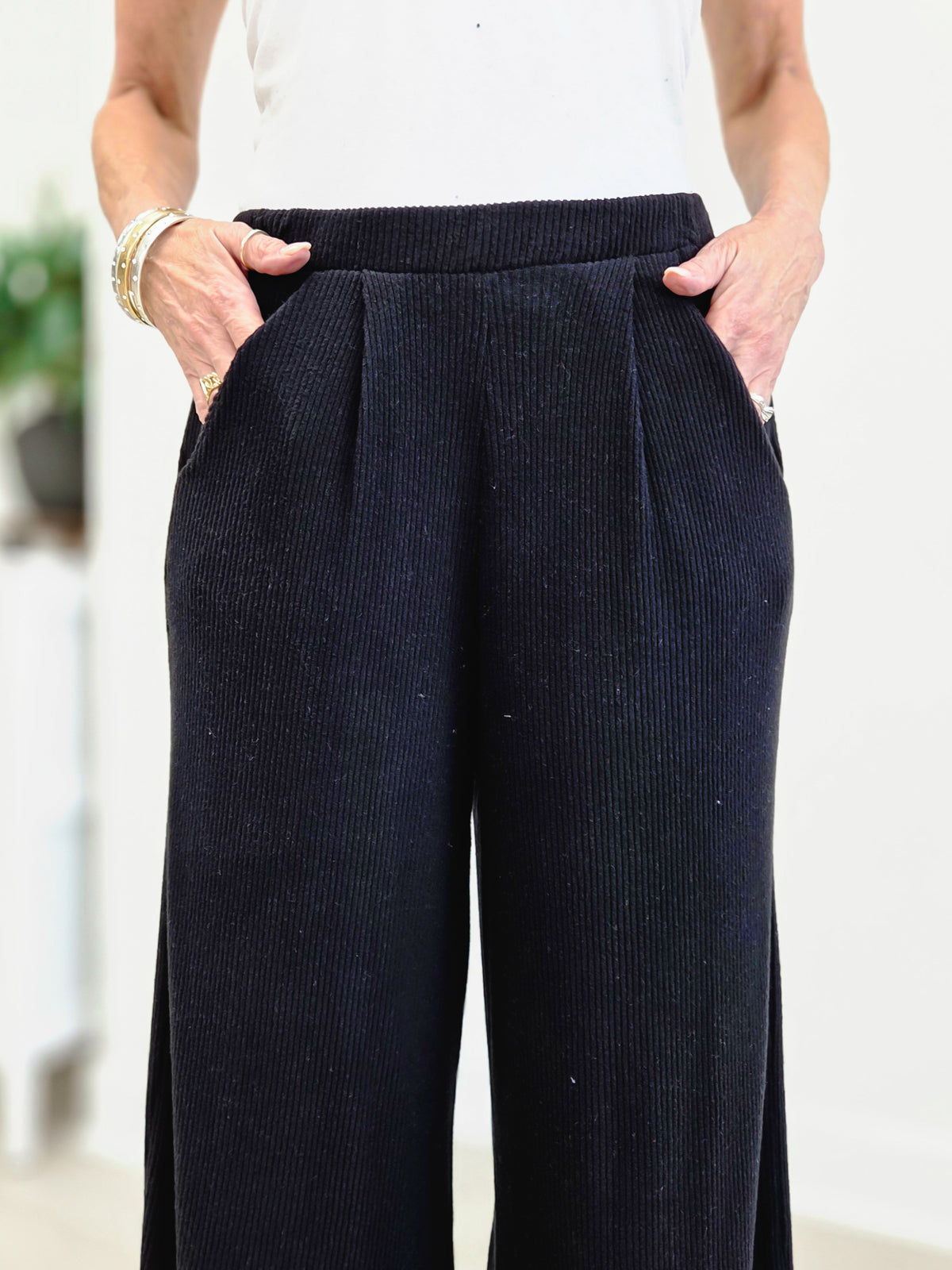 Casual All Day Brushed Rib Pants