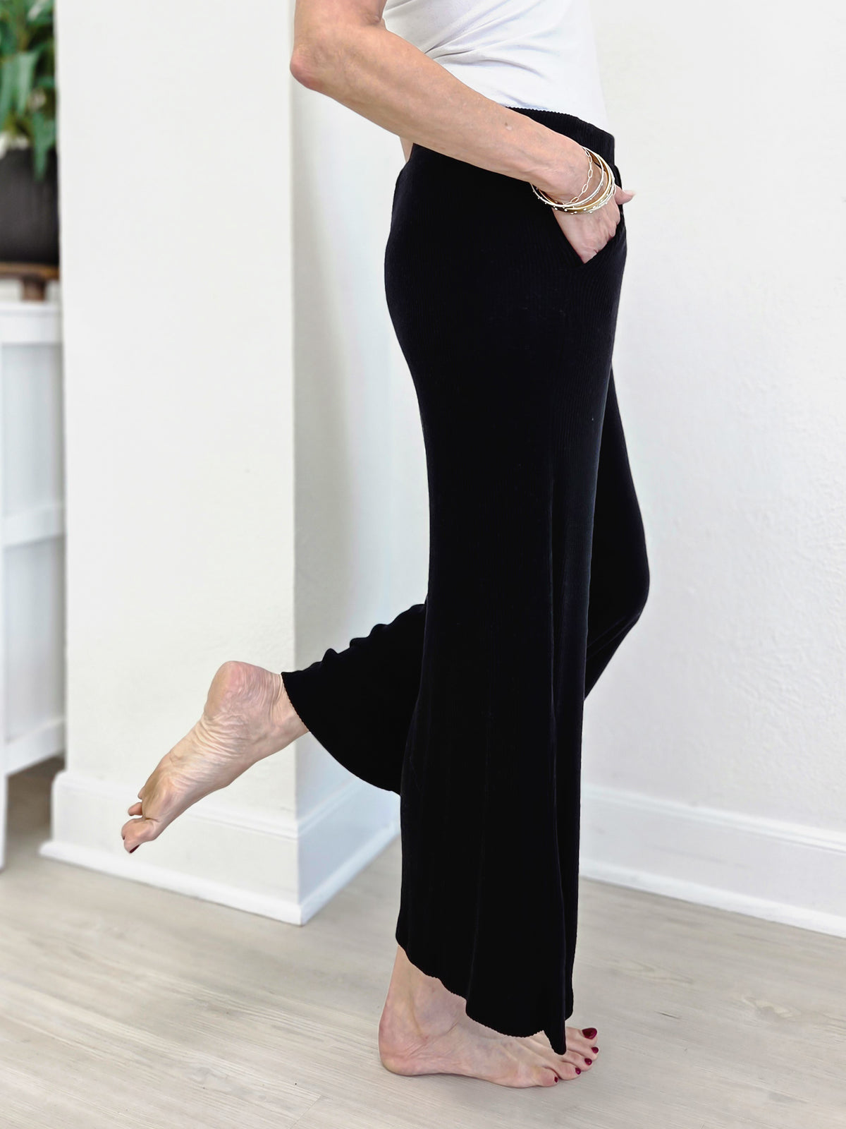 Casual All Day Brushed Rib Pants